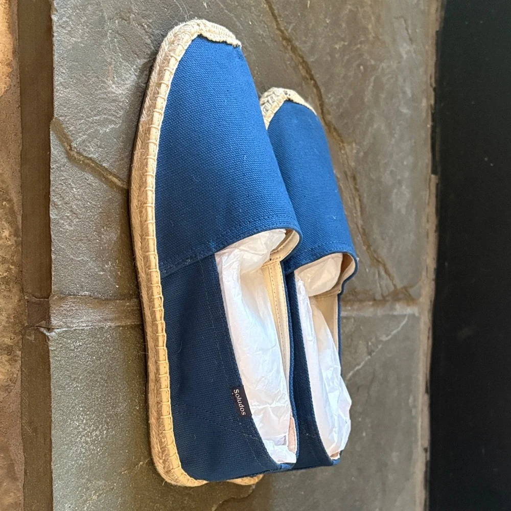 Soludos Blue Canvas Espadrilles Size‎ 11 - 11.5 New In Box